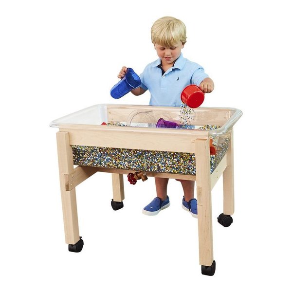 Childcraft Mobile Mini Sand and Water Table Without Cover, 30 x 19-1/4 x 22-1/8 Inches 344762